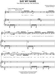 Eb f but first you gotta say my name! Working With Lemons Say My Name Sheet Music In Db Major Transposable Download Print Sku Mn0208480