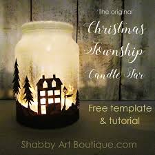 Shabby Art Boutique How To Make A Christmas Township Candle Jar