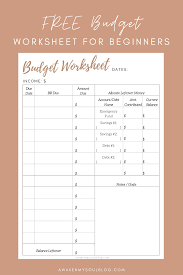Are you looking for budget worksheets for budgeting as a beginner? Free Printable Budget Worksheet Printable Budget Worksheet Budgeting Worksheets Budget Printables