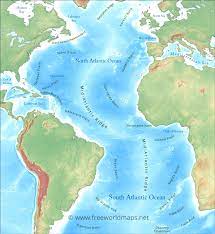 Atlantic Ocean Countries Map Atlantic Ocean Maps And Geography And Physical Features
