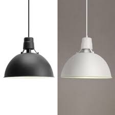 1 Light Dome Hanging Light Simple Style Metal Ceiling Light In Black White For Kitchen Takeluckhome Com