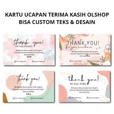 Ucapan penghargaan dan terima kasih. 100 Pcs Kartu Ucapan Terima Kasih Thanks Card Gift Card Thank You Card Kartu Ucapan Custom Shopee Indonesia