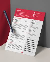 Unlike the pdf, the doc file is editable, if this template is still not perfect for you. Cv Template Pdf New Red Amendable 2 Page Resume Template