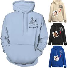 Xihedfd Personalised Hoodie Custom Sweatshirts Design Your Own Customised  Hoodie Portrait from Photo Birthday Valentine's Day Gift for Men Women