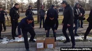 If someone is ousted from a position of power, job , or place, they are forced to leave. Kyrgyz Protesters Bring Anger Underwear To Kazakh Embassy In Demonstration Against Film About 2010 Upheaval