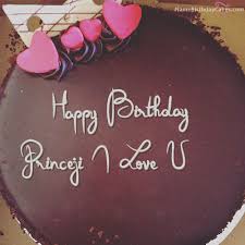 The Name Princeji I Love U Is Generated On Happy Birthday Images Download Or Share Wi Happy Birthday Love Cake Birthday Cake Chocolate Friends Birthday Cake