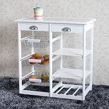 Small white kitchen island cart. Homvent Small Kitchen Island Cart Rolling Microwave Stand Baker Cart Trolley Table With 2 Drawer 3 Basket 3 Shelf For Kitchen Dining Room White Buy Online In Bahamas At Bahamas Desertcart Com Productid 103375261