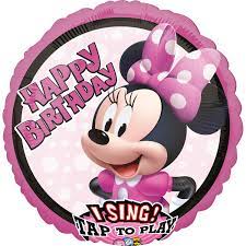 Minnie's 1st birthday party supplies thank you postcards with envelopes 8ct. Pamamba Xl Folienballon Singend Happy Birthday Minnie Maus Forever Minnie Mouse 71 Cm