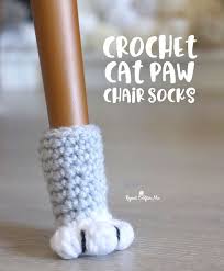 Crochet Cat Paw Chair Socks Repeat Crafter Me In 2020