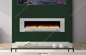 This electric fireplace uses led flame technology, so it will prove to be more energy efficient and less costly to heat your living space. Branded 50 Inch Led White Flush Wall Mounted Electric Fire With Remote