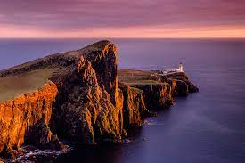 The picturesque beacon has been standing here since 1909. Neist Point Lighthouse In Skye Daniel Korzeniewski Photography
