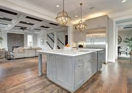 Kitchen With Slightly Distressed Gray Cabinets And Carrara Marble Countertops With Gold Gl In 2020 Distressed Kitchen Cabinets Grey Kitchen Cabinets Distressed Kitchen