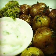 Potato Marbles W Garlic Dip Potatoes Garlic Dip Food