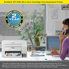 The ink packages (more on this in a moment) advertise high print. Regular Copier And Ethernet Renewed White Epson Ecotank Et 3760 Wireless Color All In One Cartridge Free Supertank Printer With Scanner Printers Kolenik Inkjet Printers