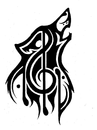 Tribal Wolf Music Theme Tattoo Refined By P D Kiko Deviantart Com On Deviantart Tribal Wolf New Tattoo Designs Tribal Wolf Tattoo
