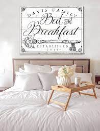 Bed And Breakfast Sign Rustic Farmhouse Wall Decor Name Etsy Farmhouse Wall Decor Wall Decor Bedroom Guest Bedroom