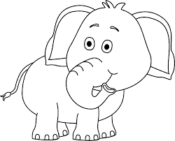Baby Black And White Elephant Pictures Black And White Elephant Looking Behind Elephant Clip Art Baby Elephant Cartoon Cartoon Clip Art