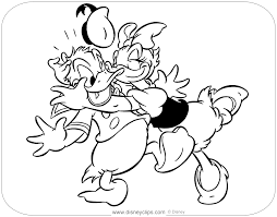 Coloring Page Of Daisy Kissing Donald Donaldduck Daisyduck Donaldanddaisy Coloring Pages Disney Coloring Pages Donald And Daisy Duck