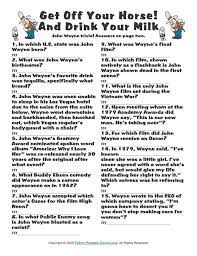 Pop Culture Games John Wayne Trivia In 2021 Trivia Pop Culture Trivia John Wayne