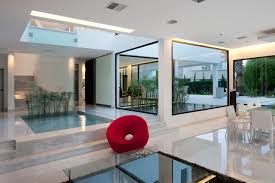 The design of indoor water feature varies from classic to modern or simple to downright elaborate. Sophisticated Contemporary Home Carrara House In Pilar Argentina Fresh Palace