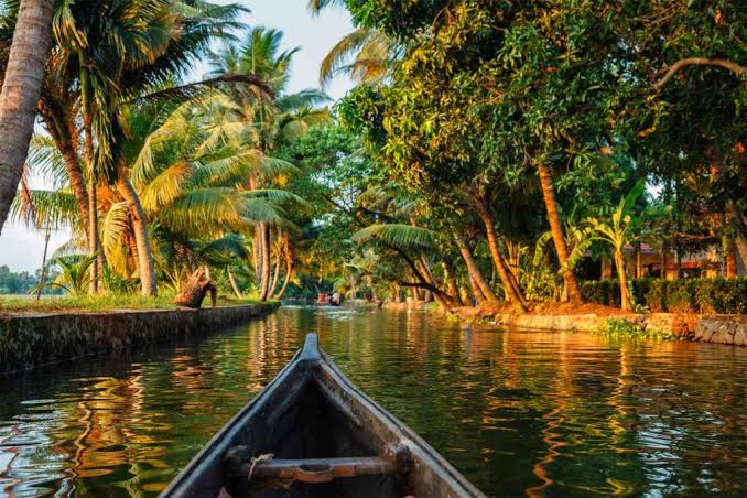 Kerala sunset backwaters