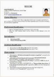 Fresher Resume Format For Bank Job In Word File Best Resume Examples