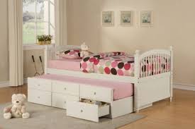 سرير مفرد مع صناديق تخزين