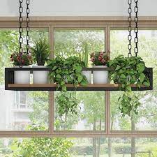 Flower Pot Rack Storage Ceiling Hanging Flower Stand Creative Plant Railing Shelf With Soli Hang Plants From Ceiling Hanging Plants Indoor House Plants Decor