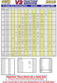 snow chain size chart australia best picture of chart