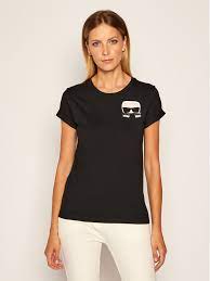 Up to 70% off on women designer collection, fast shipping and free returns! Karl Lagerfeld T Shirt Ikonik Karl Pocket 205w1701 Schwarz Regular Fit Modivo De