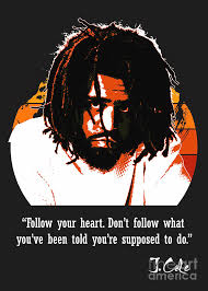 Please contact us if you want to publish a j. J Cole Quotes Digital Art By Long Jun