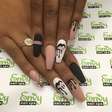 Black And White Drip Nails Pin On Nail Design