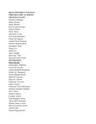 BENJAMIN HOLT COLLEGE PREPARATORY ...