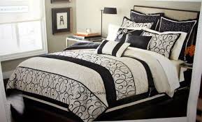Black And Cream Comforter Martha Stewart Manuscript Full 9pc Comforter Set Beige Cream Black Taupe Bed Bag Ebay Bedroom Comforter Sets Black And Cream Bedroom Full Comforter Sets