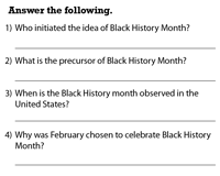 Who was the first black woman in space? Black History Worksheets
