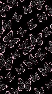 Pink And Black Butterfly Wallpaper Butterfly Wallpaper Iphone Butterfly Wallpaper Flower Phone Wallpaper