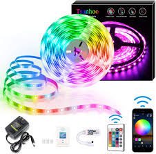 Amazon Com Tsanhoo Wifi Led Strip Lights 16 4ft Waterproof Led Light Strips Rgb Led Strip Lights With Remote App Control Color Changing Led Lights For Bedroom Kitchen Decoration Home Improvement