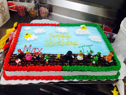 We made super mario 3d birthday cake this time tags : Custom Order Mario Bros Cake Mario Cake Luigi Cake Supermariobros Cake Walmart Cakes Walm Walmart Birthday Cakes Elmo Birthday Cake Custom Birthday Cakes