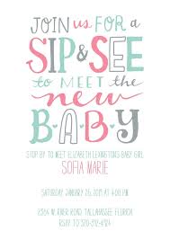 Sip And See Baby Shower Invitation Sipandsee Babyshower Baby Party Invitations Baby Shower Invitation Wording Welcome Baby Party