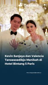 Pebulutangkis ganda putra, Kevin Sanjaya dan Valencia Tanoesoedibjo resmi  menikah di Le Meurice Hotel, Paris, Prancis, pada Kamis (23/3). Lalu acara  dilanjutkan dengan jamuan makan malam dan pesta ...