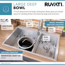 Passion shouldn't cost a fortune. 33 X 22 Inch Drop In 60 40 Double Bowl 16 Gauge Zero Radius Topmount Stainless Steel Kitchen Sink Ruvati Usa