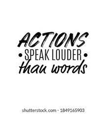 Actions Speak Louder Than Words Inspirational Stock Vector Royalty Free 1849165903