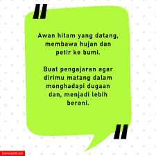 Terimalah masa lalu tanpa penyesalan, lakukanlah hari ini tanpa keraguan, hadapi masa depan tanpa ketakutan. Putus Asa Koleksi Kata Kata Semangat Malaysia Dennis G Zill