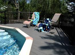 Gossen Decking Is Perfect For Building A Deck Around A Pool Because Our Products Are 100 Water Resistant There Pvc Decking Building A Deck Decks And Porches