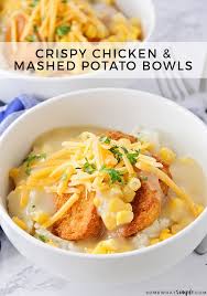 Chicken Mashed Potato Bowl Kfc Copycat Somewhat Simple
