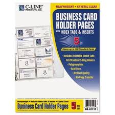 How to design a business card in pages. C Line Products Inc Tabbed Business Card Binder Pages 20 Cards Per Letter Page Clear 5 Pages Buy Online In Faroe Islands At Faroe Desertcart Com Productid 118849208