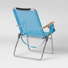 High Wide Beach Chair Blue Sun Squad Beach Chairs Folding Beach Chair Blue Patio Chairs