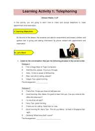 After you've thought of five, click here for some more. English Module For Students Telephoning Appointment And Reservation