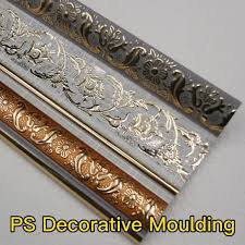 Picture rails are a type of molding applied to the wall three feet above the floor. Decorative Polystyrene Flat Molding Chair Rail Picture Frame Molding Crown Molding China Pvc Building Material Decorative Panels Made In China Com