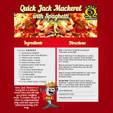 1/2 cup diced red bell peppers. Grace Foods Make This Quick Jack Mackerel With Spaghetti Facebook